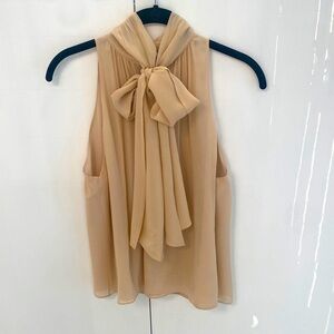 Elegant Cream Alice and Olivia Sleeveless Blouse